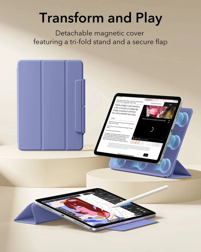 iPad Air 13" (M4) 2026 Rebound Magnetic Case - Purple