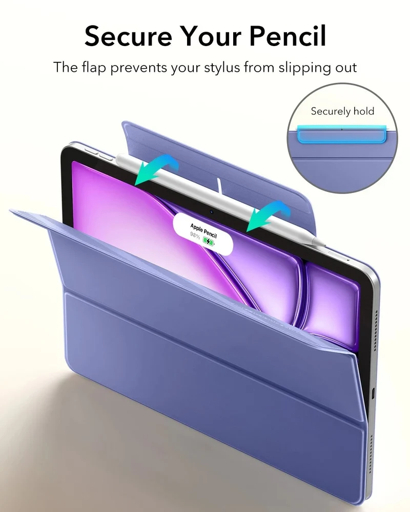 iPad Air 13" (M4) 2026 Rebound Magnetic Case - Purple
