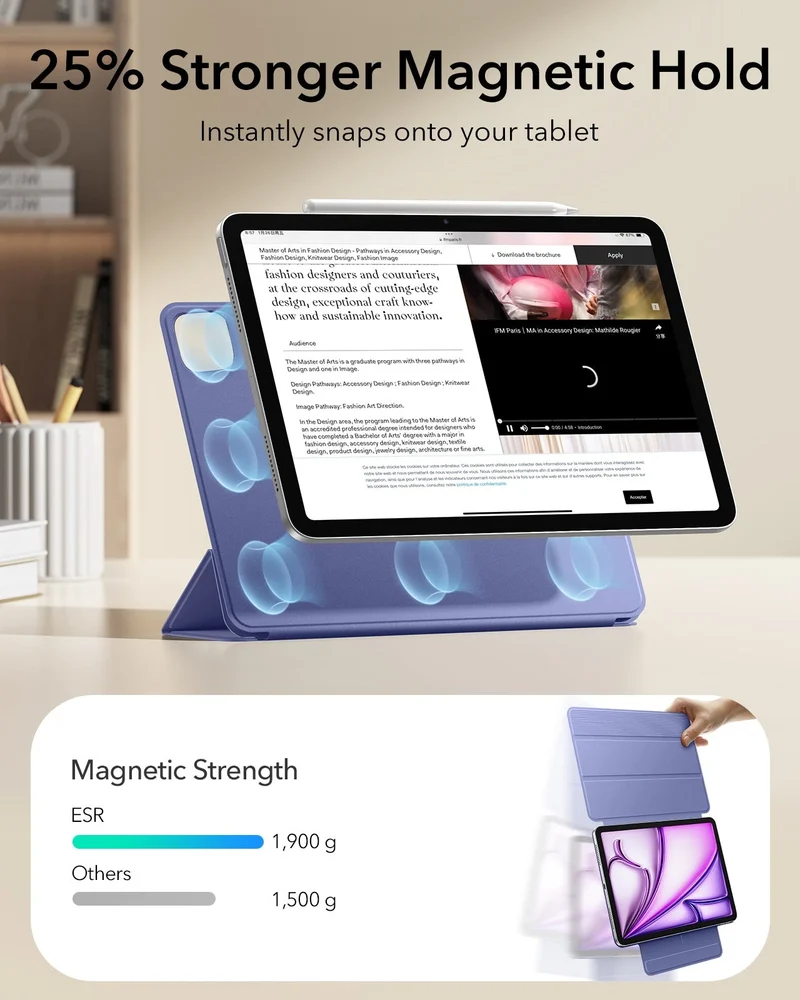 iPad Air 13" (2025) Rebound Magnetic Case - Purple