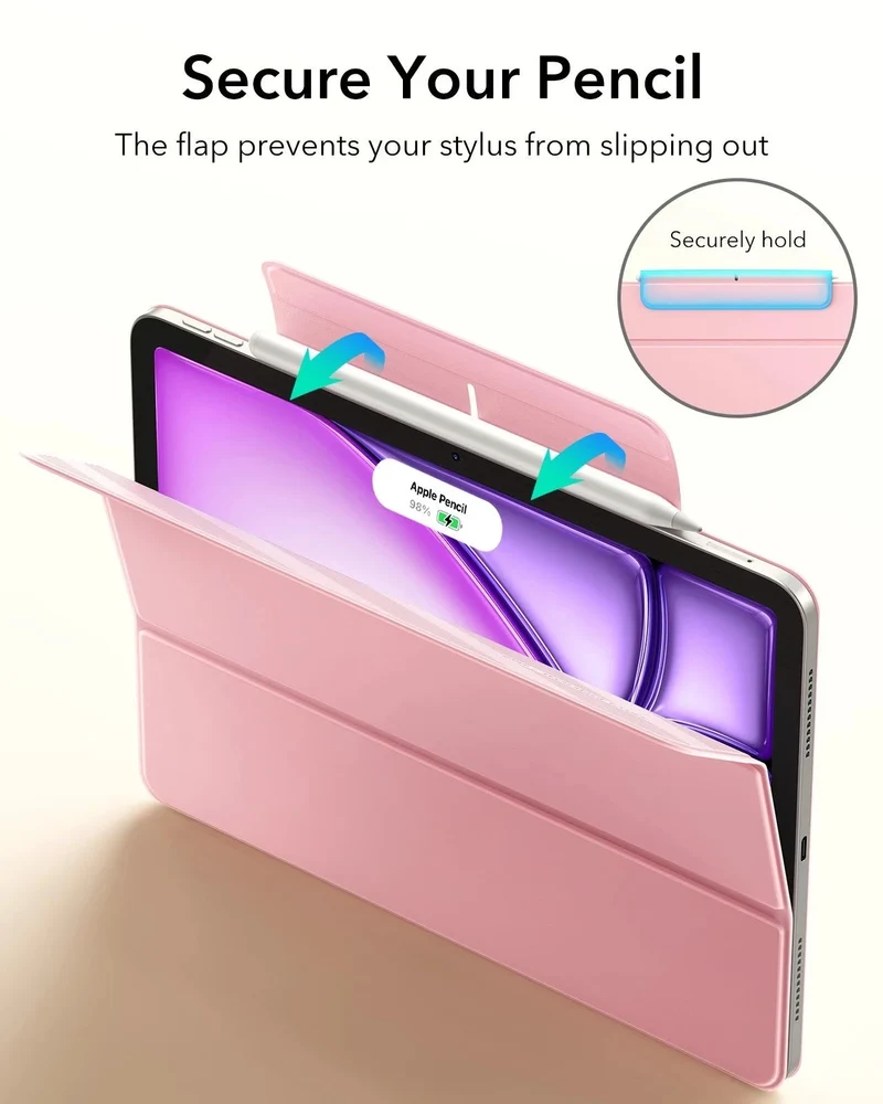 iPad Air 13" (M4) 2026 Rebound Magnetic Case - Pink