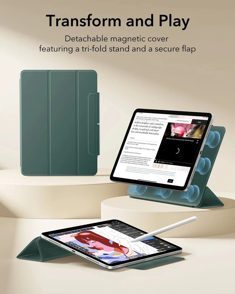 iPad Air 13" (M4) 2026 Rebound Magnetic Case - Green