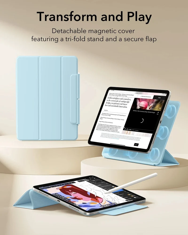 iPad Air 11" (M4) 2026 Rebound Magnetic Case - Sky Blue