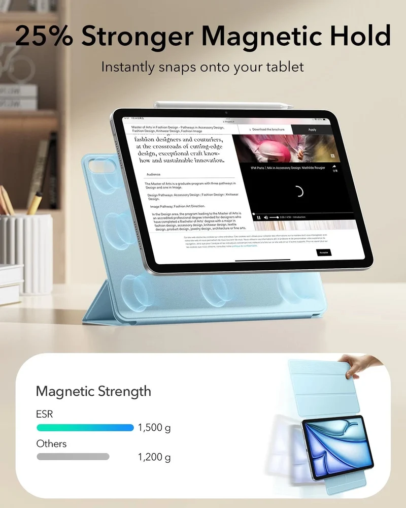 iPad Air 11" (M4) 2026 Rebound Magnetic Case - Sky Blue