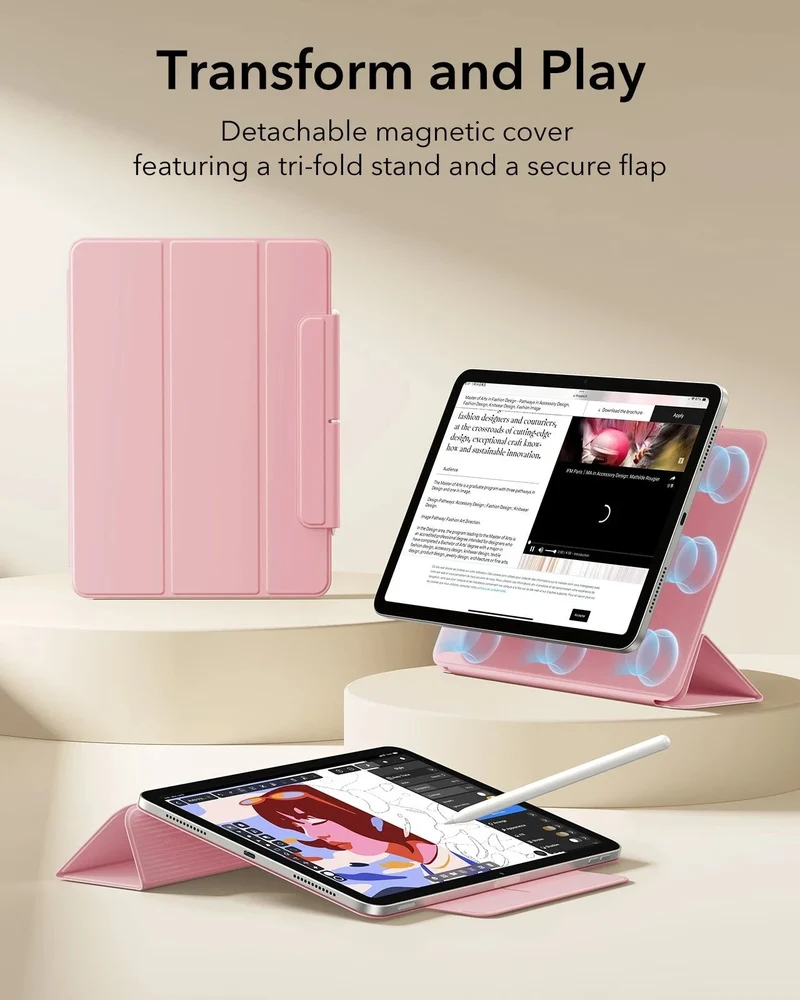 iPad Air 11" (M4) 2026 Rebound Magnetic Case - Pink