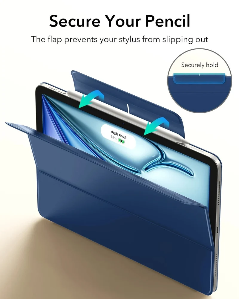 iPad Air 11" (M4) 2026 Rebound Magnetic Case - Navy Blue