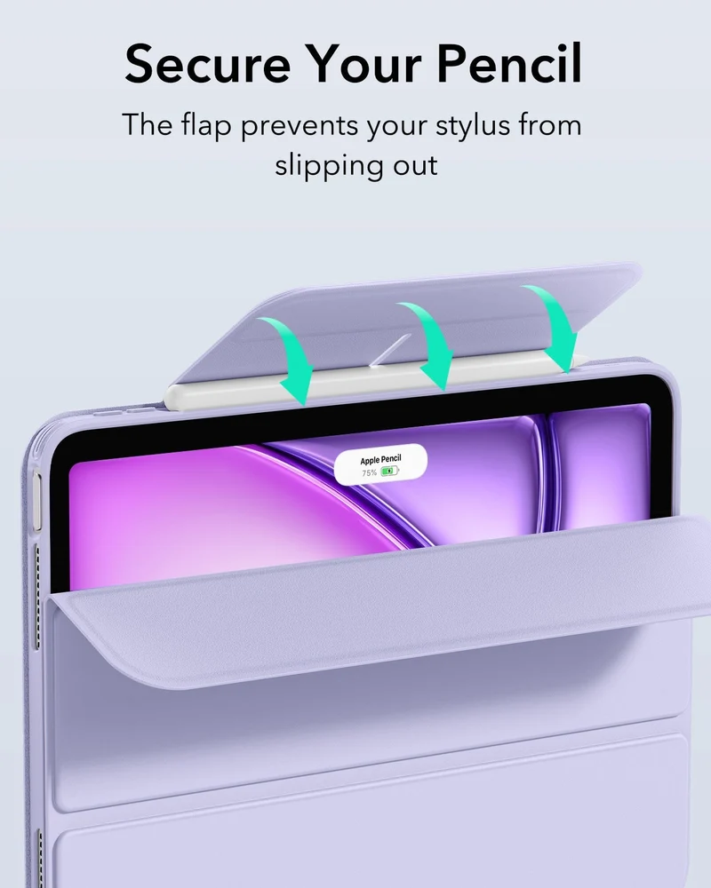 iPad Air 13" (M4) 2026 Rebound Hybrid Case 360 - Light Purple