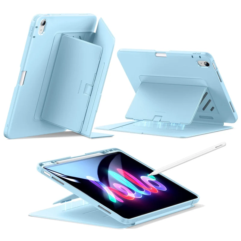 iPad Air 13" (M4) 2026 Flip Magnetic Case with Pencil Holder - Sky Blue
