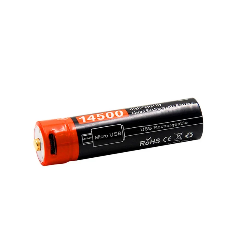 14500 750 mAh 3.7V USB li-ion battery Actual capacity USB DC charging advanced intelligent battery