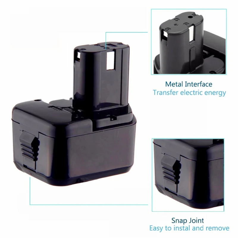 2 pieces 12V 3.0Ah Ni MH batteries for Hitachi CD 4D, CL 13D, DB 12DM2, DH 15D2