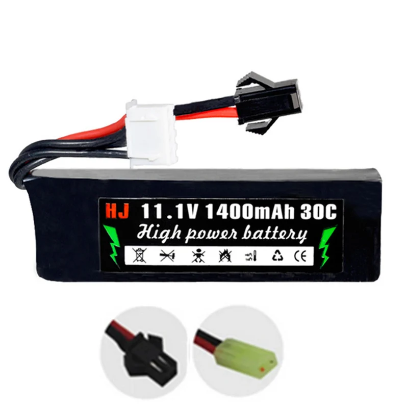 2 pieces 7.4v 1400mAh 501855 li-polymer battery for Water Toy Gun