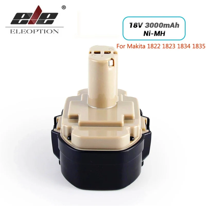18V 3000mAh Ni-MH battery for Makita 1822 1823 1834 1835 192827-3 192829-9 193159-1 193140-2 193102-0