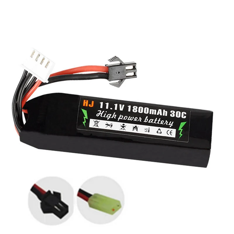 11.1v 1800mAh 451865 li-polymer battery for Gel Ball Blaster Toy Gun Jinming Gen8 M4a1 SCAR