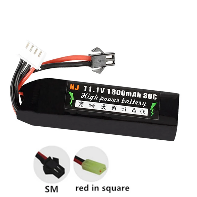 11.1v 1800mAh 451865 li-polymer battery for Gel Ball Blaster Toy Gun Jinming Gen8 M4a1 SCAR