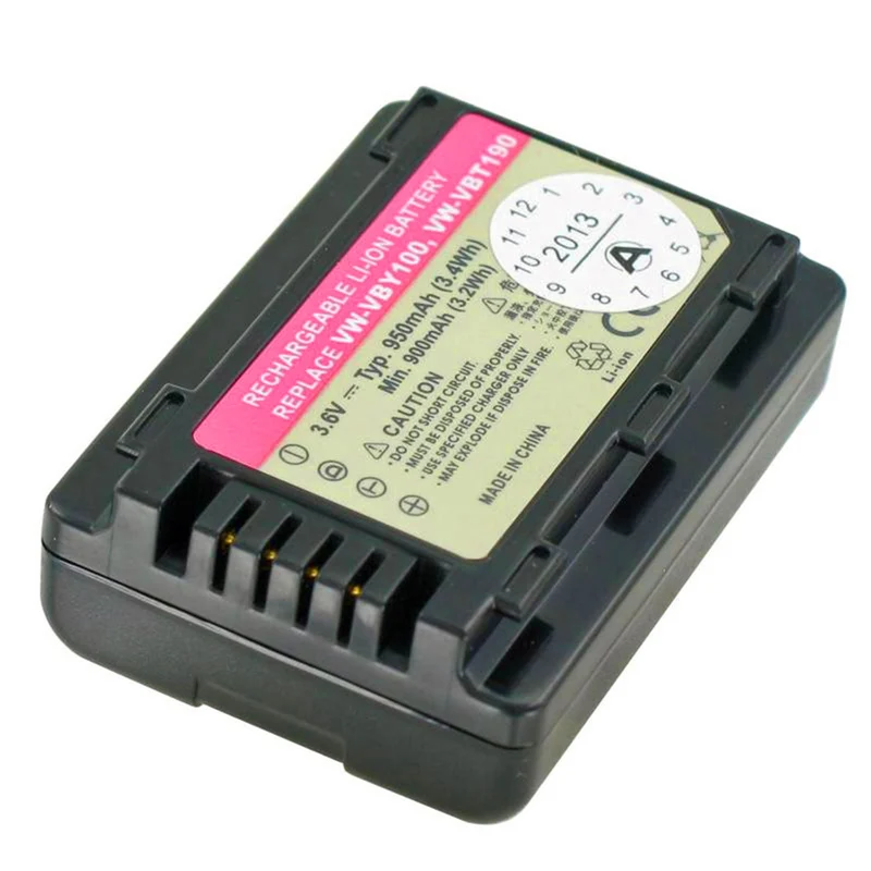 3.7v 850mah Lithium-Ion battery for Panasonic cameras HC-V110, HC-V110GK, HC-V110K, HC-V110P