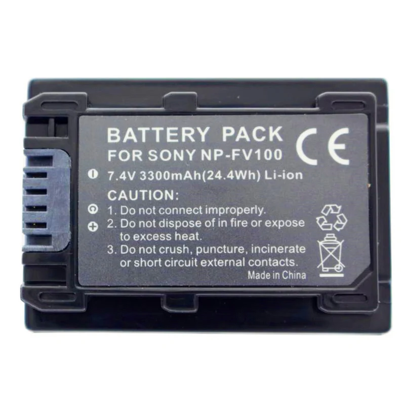 7.4v 3000mah battery for Sony NP-FV100, Sony NP-FV90, Sony NP-FV70, NP-FV30, Sony NP-FV50