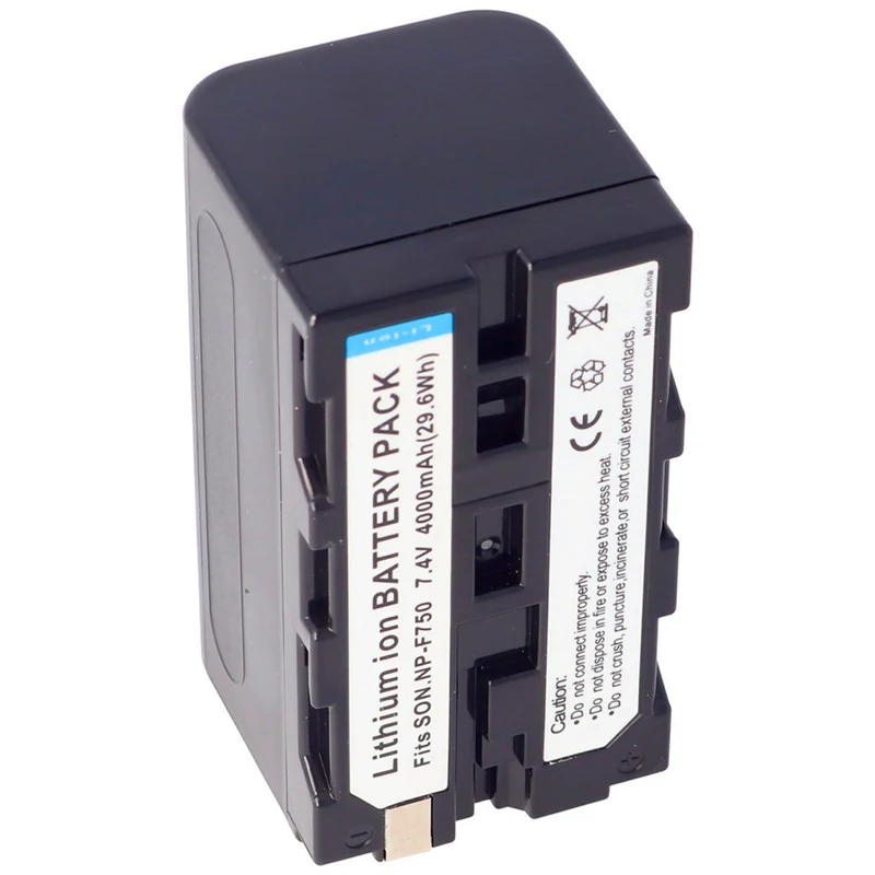 7.4v 4000mah battery for Sony NP-F750, Sony NP-F770, NP-F550, NP-F530, NP-F330