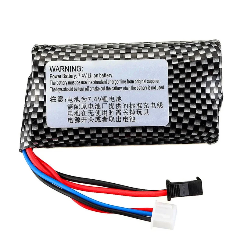 7.4V 1300 mAh Li-ion battery for WPL B1 B16 B24 B36 C1 C24 C34 JJRC Q60 Q61 Q65 MN 90 RC car
