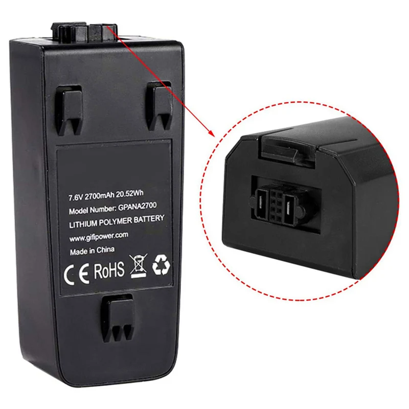 7.6 V 2700 mAh 20.52 Wh Lipo upgrade drone battery for P-Anafi