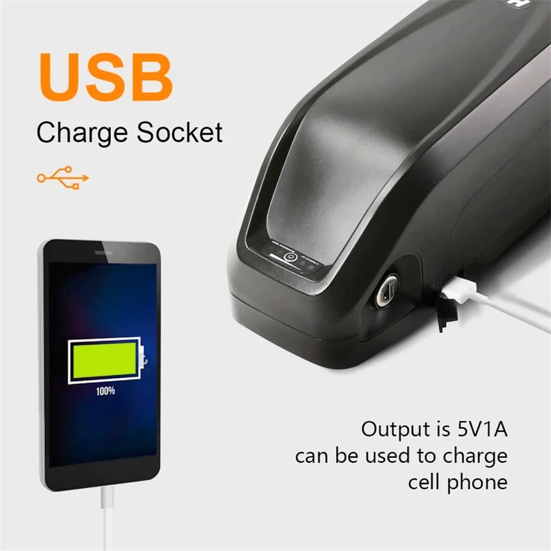 48V 13Ah 624Wh Hailong Ebike Battery Pack 18650 Lithium 1000W E bike Battery With 5V USB Discharge