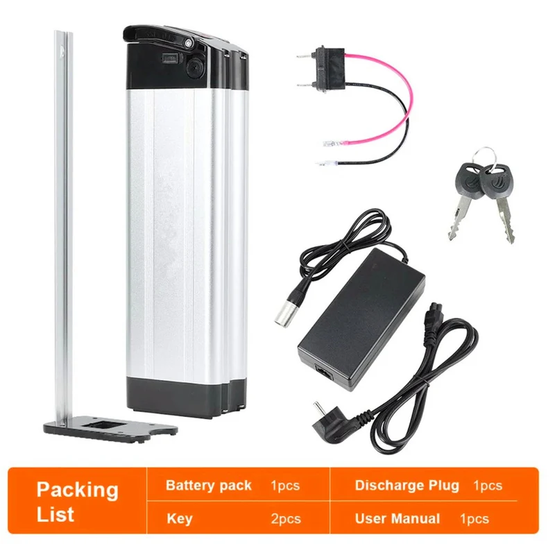 E-bike 18650 lithium 36V battery pack with USB silverfish battery for MiFa bicycle Phylion XH370-10J lithium battery