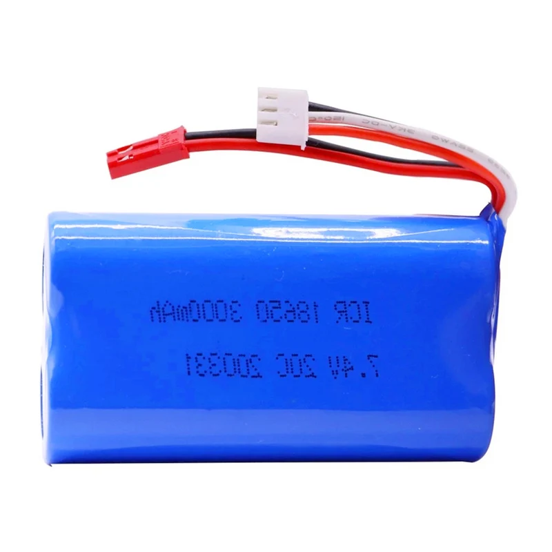 7.4V 3000mAh 2S 18650 lipo battery For Udi U12A Syma S033g Q1 H100 H101 H102 H103 FT009 rc boats model parts EL-2P / SM / JST / T Connector