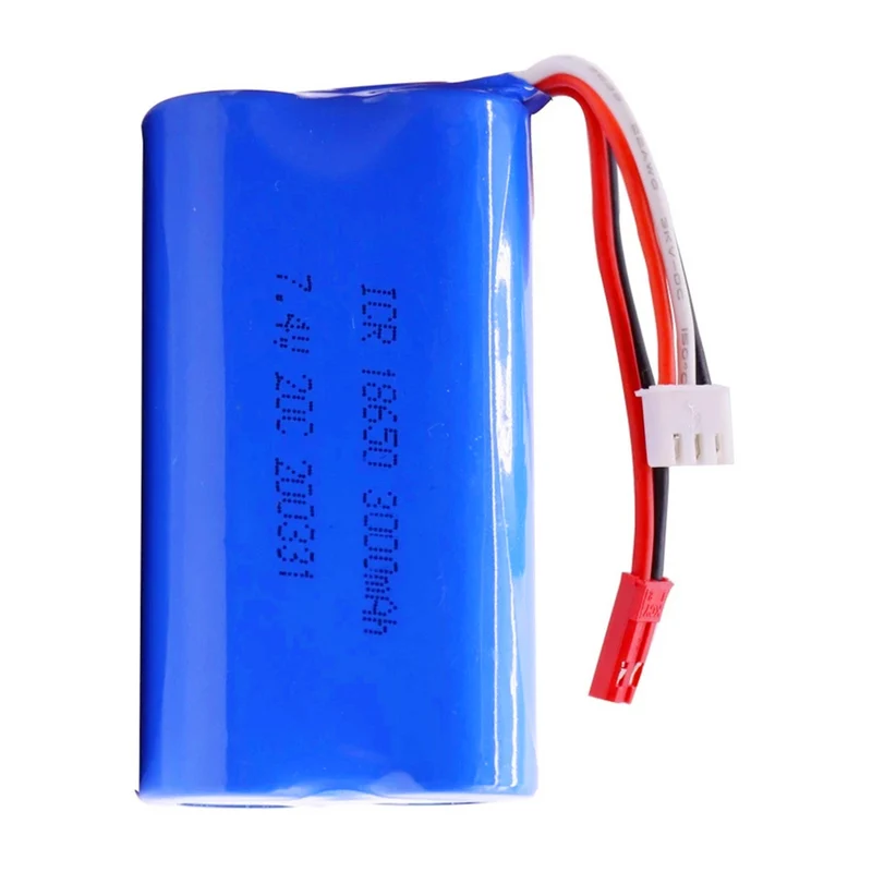7.4V 3000mAh 2S 18650 lipo battery For Udi U12A Syma S033g Q1 H100 H101 H102 H103 FT009 rc boats model parts EL-2P / SM / JST / T Connector