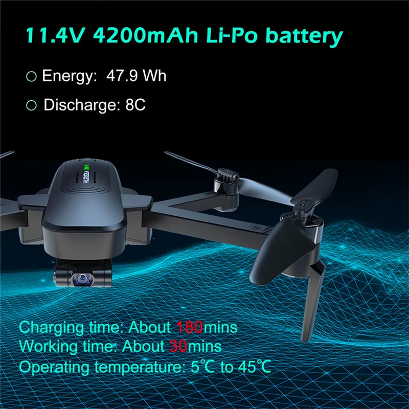 11.4V 4200mAh Lipo Battery Drone Spare Parts For Hubsan Zino H117S