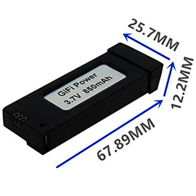 2pcs 3.7 V 850 mAh LiPo battery for each E58 JY019 GD88 L800 S168 RC quadcopter drone battery with USB charger