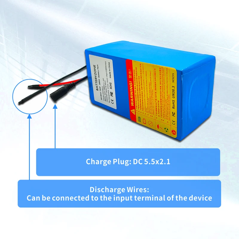 24V 6Ah 7S3P 18650 Battery 29.4V 6000mAh BMS Electric Bicycle Moped / Electric / Li ion battery Pack + 29.4V 2A Charger