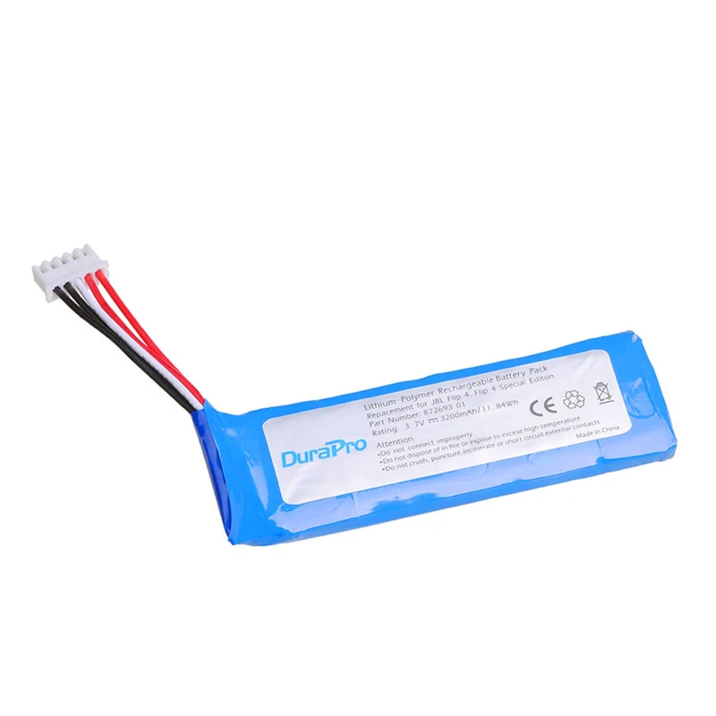 3.7 V 3200mAh battery GSP872693 for JBL speakers Flip 4, Flip 4 Special Edition