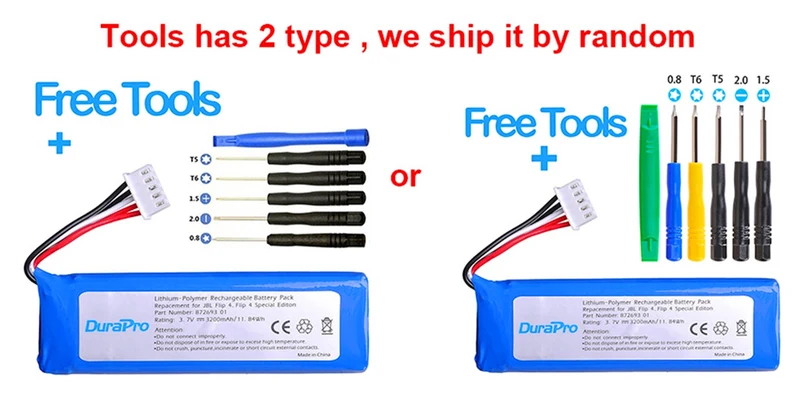 3.7 V 3200mAh battery GSP872693 for JBL speakers Flip 4, Flip 4 Special Edition