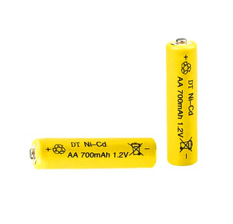 2pcs / lot NI-CD AA 1.2V 700mAh Rechargeable Battery for Outdoor Gutter Garden Outdoor Lawn Fence Wall led Solar lamp