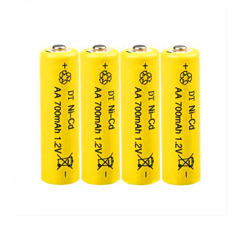 2pcs / lot NI-CD AA 1.2V 700mAh Rechargeable Battery for Outdoor Gutter Garden Outdoor Lawn Fence Wall led Solar lamp