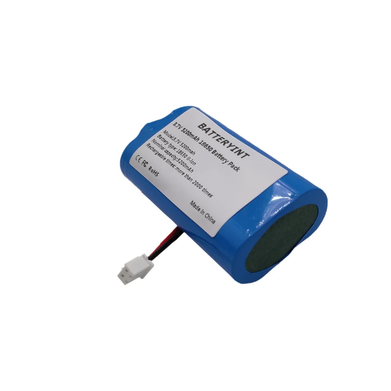 2PCS 3.7V 18650 Lithium Battery Packs 5200mAh Rechargeable Battery Fishing LED Light Bluetooth Speaker XH-2P Connector
