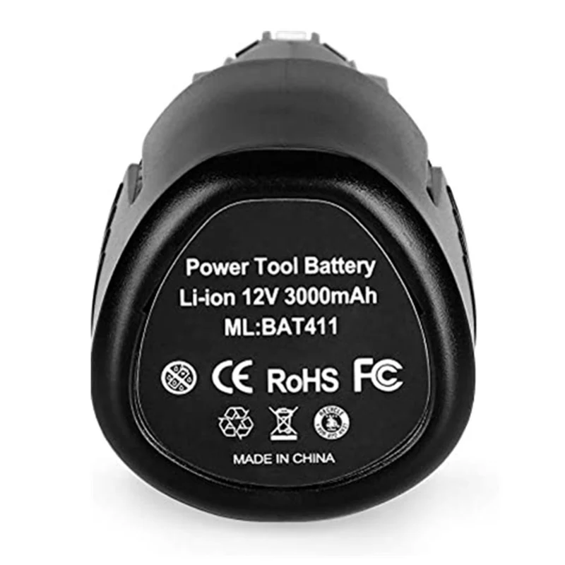 2 pieces 12V 3000mAh Li-ion replacement battery BAT411 BAT411A BAT412A