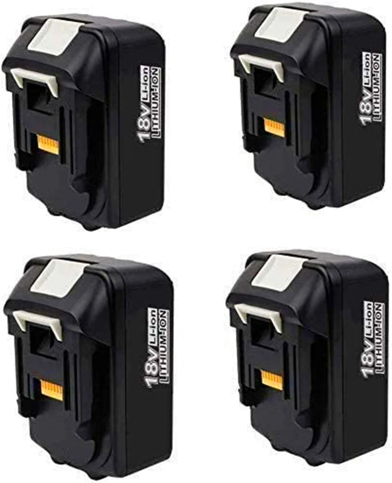 4 pieces BL1860 18V 6.0Ah Li-ion battery for Makita BL1850B BL1850 BL1860B BL1840