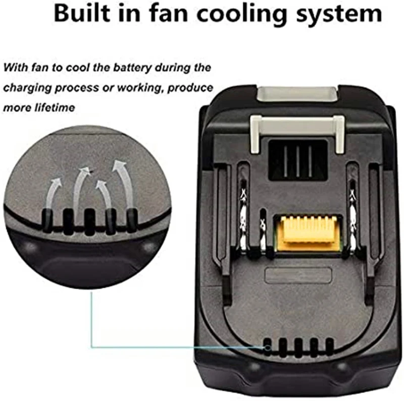 4 pieces BL1860 18V 6.0Ah Li-ion battery for Makita BL1850B BL1850 BL1860B BL1840