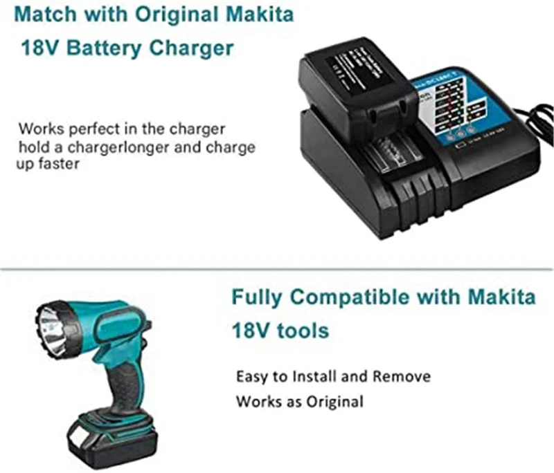 4 pieces BL1860 18V 6.0Ah Li-ion battery for Makita BL1850B BL1850 BL1860B BL1840