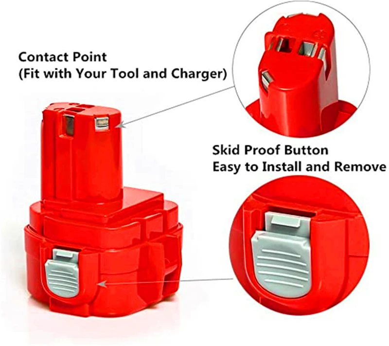 2 pieces 12V 3.0Ah Ni-Mh battery for Makita battery 1220 1222 PA12 1233S 1235B 1235F