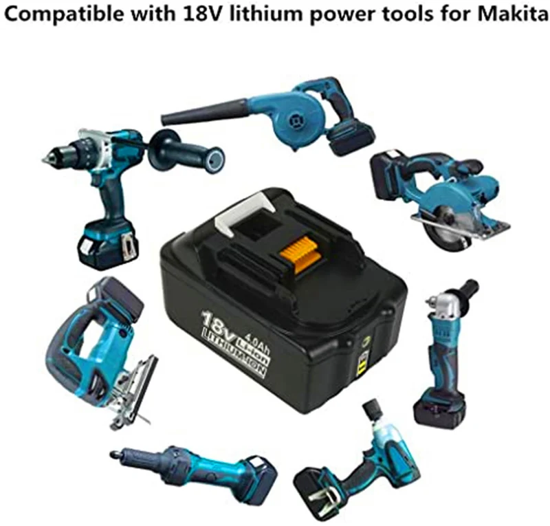 2 pieces 18V 4.0Ah Li-ion battery for Makita BL1840B BL1850B BL1850