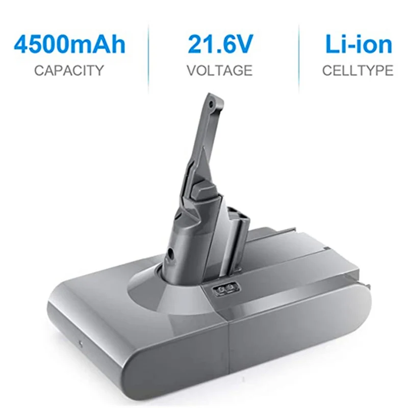 21.6V 4500mAh Li-ion battery for Dyson V8 SV10 vacuum cleaner V8 Absolute, V8 Animal, V8 Fluffy