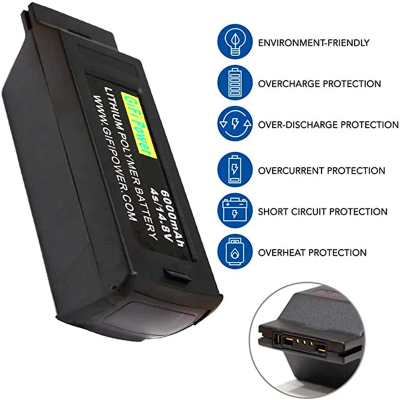 6000mAh 4S 14.8V LiPO battery compatible with YUNEEC Typhoon H Drone