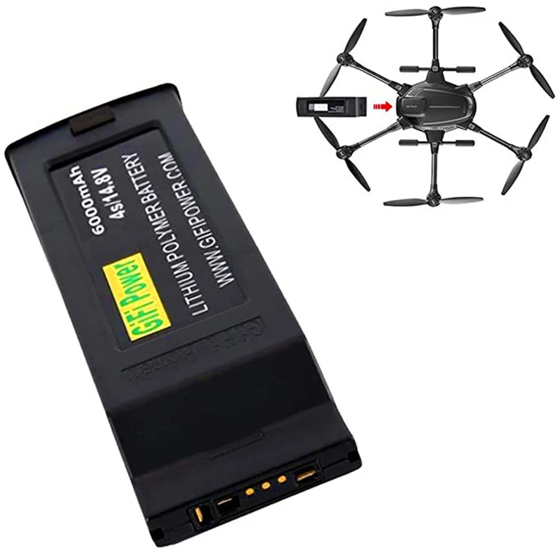 6000mAh 4S 14.8V LiPO battery compatible with YUNEEC Typhoon H Drone