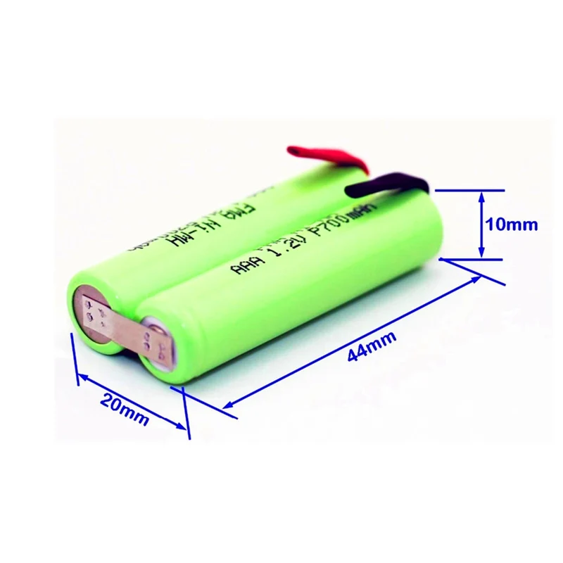 2.4V 700mAh Ni-MH battery for YS534 / 17 Water pik WP-900 Remington Barba Trimmer Shaver 10x20x44mm