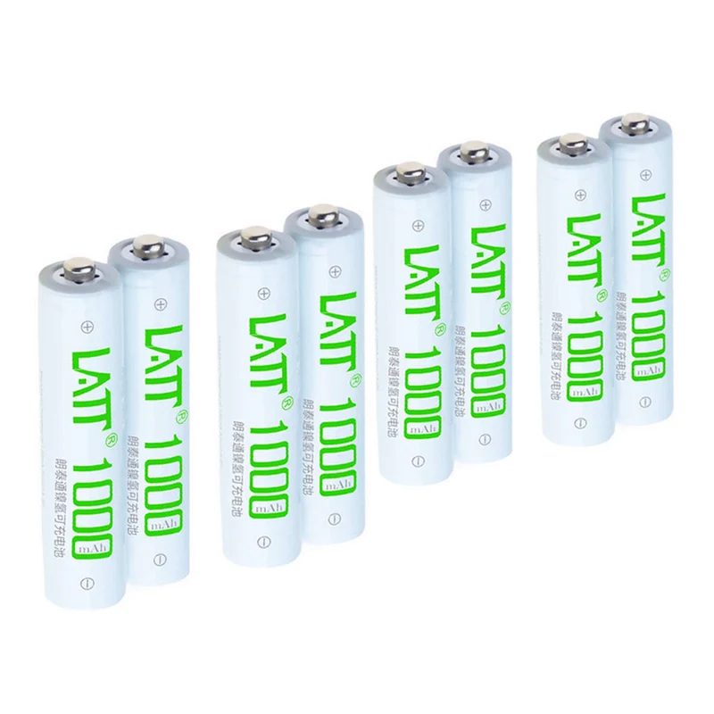 8pcs NIMH AAA 1000Mah 1.2V 3A Ni-Mh Rechargeable Battery Battery Pack of