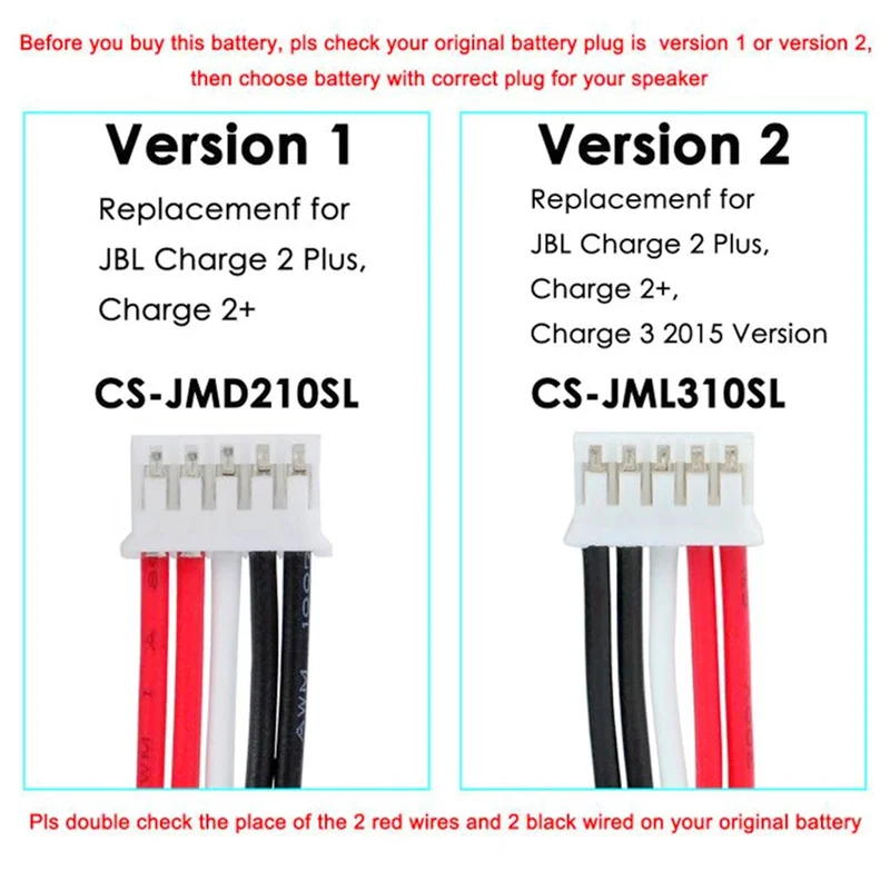 2 pieces DuraPro 6200mAh battery for charge 2 + / charge 2 plus / charge 3 (2015 version) speaker GSP1029102R
