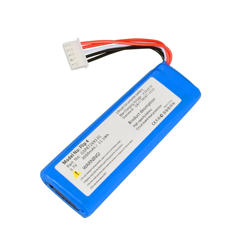 2 pieces 3.7 V 3000mAh battery GSP872693 01 for speakers Flip 4, flip 4 Special Edition