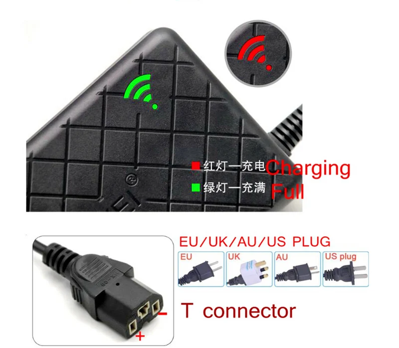 Intelligent Li-ion charger for 16S 60V DC 67.2V 2A e-bike electric bike wheelbarrow self-balancing Scooter