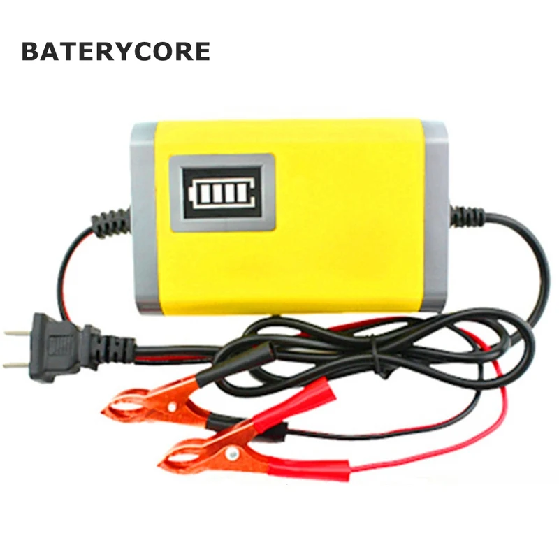 BATERYCORE 12V 2A Motorcycle Car Charger LCD Display Smart Fully Automatic AGM VRLA Lead Acid GEL Intelligent