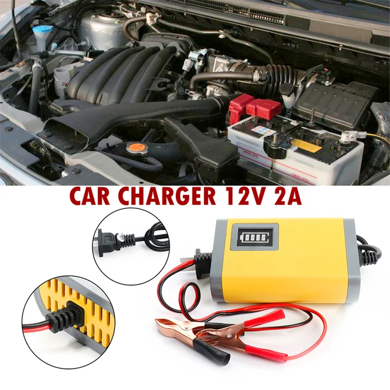 BATERYCORE 12V 2A Motorcycle Car Charger LCD Display Smart Fully Automatic AGM VRLA Lead Acid GEL Intelligent